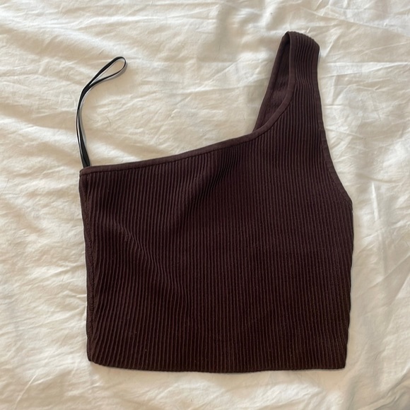 Aritzia Sculpt Knit One Shoulder Top - Picture 1 of 4